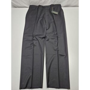 Zanieri Dress Pants Mens 40x36 Gray Wool Pleated Straight Unhemmed Italy NWT